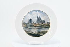 KPM und Meissen - Zwei Teller mit Ansichten vom Koelner Dom, 75074-13, Van Ham Kunstauktionen