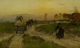 Oscar Adolfowitsch Hoffmann - Estnische Bauern auf dem Heimweg vom Markt, 65794-1, Van Ham Kunstauktionen