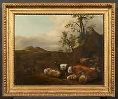 Jan van der Meer - Weite Landschaft mit Bauernkate und Vieh, 73514-4, Van Ham Kunstauktionen