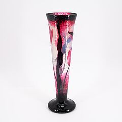 Daum Freres - Grosse trichterfoermige Vase mit Tulpendekor, 77321-1, Van Ham Kunstauktionen