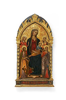 Scolaio di Giovanni - Madonna und Kind mit den Heiligen Lucia Katharina von Alexandria und zwei Aposteln, 68459-2, Van Ham Kunstauktionen