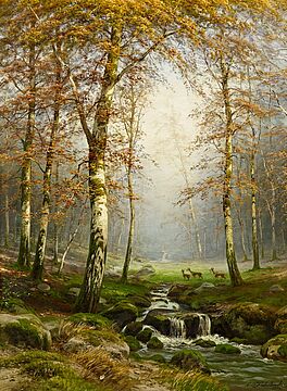 Carl Ludwig Fahrbach - Birken am Wildbach, 60567-3, Van Ham Kunstauktionen