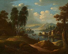 Peter von Bemmel - Flusslandschaft mit Ruinen und Personen, 73593-20, Van Ham Kunstauktionen