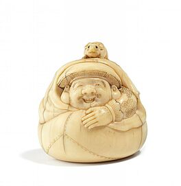 Netsuke Daikoku im Sack, 65125-5, Van Ham Kunstauktionen