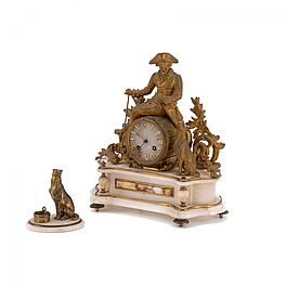 Pendule mit Friedrich dem Grossen und ein Beistellhund, 79575-1, Van Ham Kunstauktionen