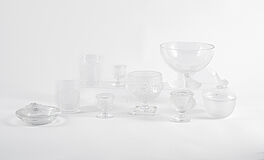 Rene Lalique - Gruppe aus neun Glasobjekten mit verschiedenen Formen und Motiven, 79526-4, Van Ham Kunstauktionen