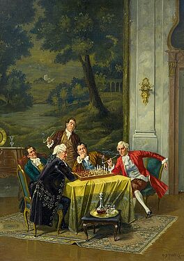 Albert Joseph Franke - Die Schachpartie, 58439-22, Van Ham Kunstauktionen