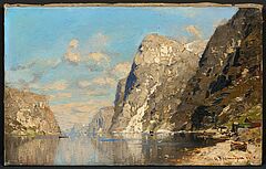 Georg Anton Rasmussen - Sonniger Tag am Fjord, 75672-1, Van Ham Kunstauktionen