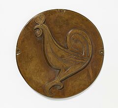 Ewald Matare - Rundmedallion mit Hahn II, 66701-4, Van Ham Kunstauktionen