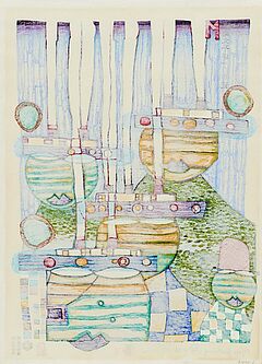 Friedensreich Hundertwasser - Pacific steamer, 57871-2, Van Ham Kunstauktionen