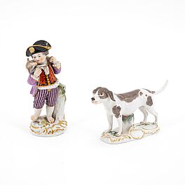 Meissen - Gaertnerkind mit Lamm und Hundefigur, 76682-13, Van Ham Kunstauktionen