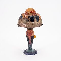 Daum Freres - Seltene Tischlampe Vigne et escargots mit Schnecke, 77913-1, Van Ham Kunstauktionen