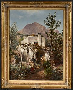 Oswald Achenbach - Vor einer Taverne auf Capri, 75682-3, Van Ham Kunstauktionen