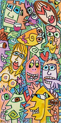 James Rizzi - Lets All Get Together amp Friends, 79590-1, Van Ham Kunstauktionen