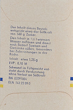 Joseph Beuys - 1 Wirtschaftswert Suessstoff, 66387-20, Van Ham Kunstauktionen