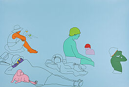 Michael Craig-Martin - Deconstructing Seurat blue, 70002-21, Van Ham Kunstauktionen