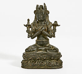 Vajradhara mit vajra und gantha in Lotosblueten, 66312-3, Van Ham Kunstauktionen