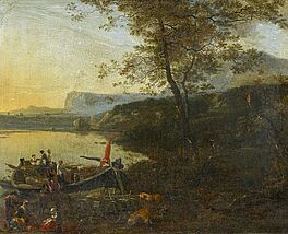 Bambocciant - Flusslandschaft im Abendlicht, 56459-1, Van Ham Kunstauktionen