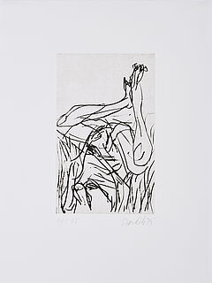 Georg Baselitz - Aus Gotische Maedchen, 73891-4, Van Ham Kunstauktionen