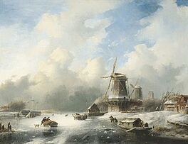 Jan Jacob Spohler - Die winterliche Gracht, 22976-1, Van Ham Kunstauktionen