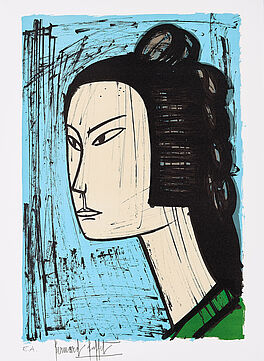 Bernard Buffet - Japonaise de trois-quarts Aus Le Voyage au Japon, 73613-2, Van Ham Kunstauktionen