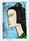 Bernard Buffet - Japonaise de trois-quarts Aus Le Voyage au Japon, 73613-2, Van Ham Kunstauktionen