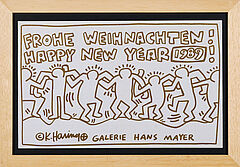 Keith Haring - Frohe Weihnachten Happy New Year 1989, 70070-13, Van Ham Kunstauktionen