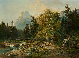 Bernhard Muehlig - Am Wildbach im Gebirge, 79033-14, Van Ham Kunstauktionen