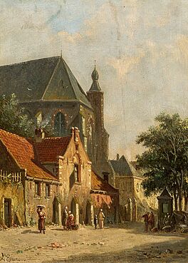 Adrianus Eversen - Hollaendisches Staedtchen im Sommer, 75365-9, Van Ham Kunstauktionen