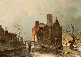 Carl Hilgers - Wasserschloss im Winter, 73024-8, Van Ham Kunstauktionen