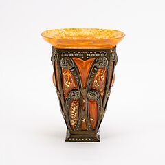 Daum Freres  Louis Majorelle - Art Deco Vase mit Metallmontierung, 79305-3, Van Ham Kunstauktionen