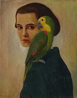 Gustav Wunderwald - Dame mit Papagei Die Gattin des Kuenstlers, 65568-3, Van Ham Kunstauktionen