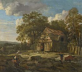 Jan Wynants - Kate in waldiger Landschaft mit Figurenstaffage, 68416-40, Van Ham Kunstauktionen