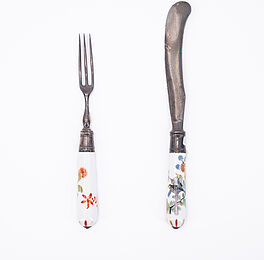 Messer und Gabel mit Vogeldekor, 75803-8, Van Ham Kunstauktionen