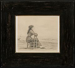 Franz Skarbina - Dame am Strand, 77363-24, Van Ham Kunstauktionen