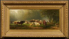 Friedrich Voltz - Lagernde Herde im Morgenlicht, 73262-1, Van Ham Kunstauktionen