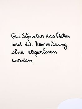 Ben Vautier - Die Signatur das Datum und die Nummerierung sind abgerissen worden, 76700-2, Van Ham Kunstauktionen