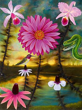 LC Armstrong - Gerbera over Hummingbird, 300001-28, Van Ham Kunstauktionen