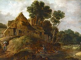 Gillis Peeters - Hollaendisches Bauerngehoeft am Waldrand, 79967-1, Van Ham Kunstauktionen