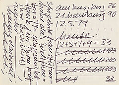 Hanne Darboven - Auktion 317 Los 704, 50747-1, Van Ham Kunstauktionen