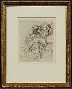 Luigi Sabatelli - Philosoph sitzend in Meditation und zwei Koepfe eines alten Mannes, 77740-36, Van Ham Kunstauktionen
