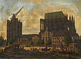 Deutscher Meister - Koeln Steinmetzhuette vor dem Koelner Dom, 57682-2, Van Ham Kunstauktionen