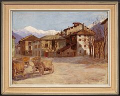 Karl Maria Schuster - Ansicht von Persen dem heutigen Pergine Valsugana im Trentino, 80360-3, Van Ham Kunstauktionen