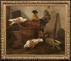 Jacobus Victors - Stallinterieur mit Tauben und einem Hahn, 300012-10, Van Ham Kunstauktionen