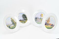 Meissen - Vier Teller mit Landschaftsansichten, 75074-12, Van Ham Kunstauktionen