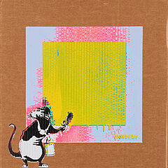 NOT BANKSY and NOT BY BANKSY Stot21STCplanB - Rat with NOT Black Square, 68029-4, Van Ham Kunstauktionen