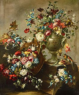 Francesco Guardi - Blumenstillleben mit Papagei, 54927-1, Van Ham Kunstauktionen