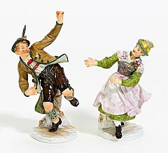 Meissen - Oberbayerischer Schuhplattler und oberbayerische Schuhplattlerin, 67240-29, Van Ham Kunstauktionen