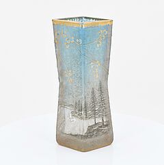 Daum Freres - Vase mit Seenlandschaft, 73663-2, Van Ham Kunstauktionen