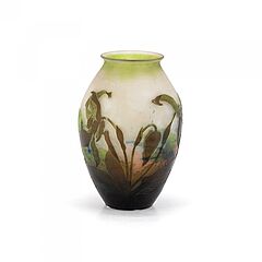 Emile Galle - Kleine Vase mit Orchideendekor, 79561-5, Van Ham Kunstauktionen